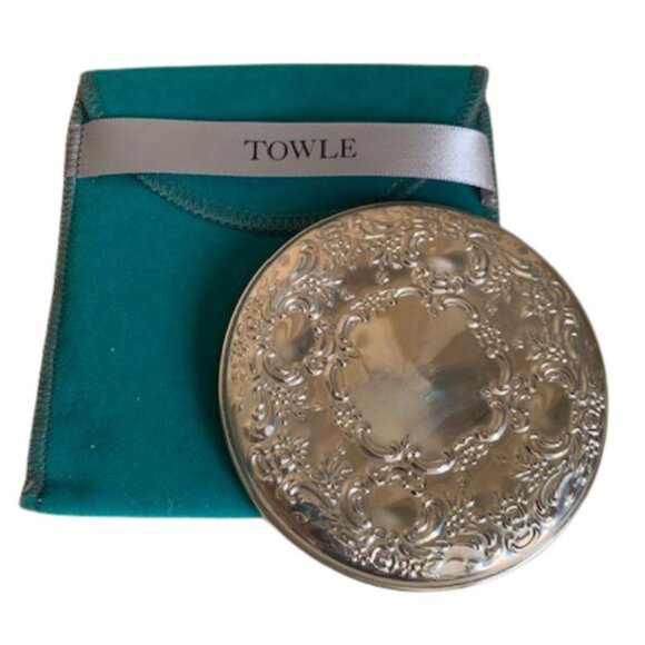 Vintage Towle Sterling Compact Mirror - Picture 1 of 4